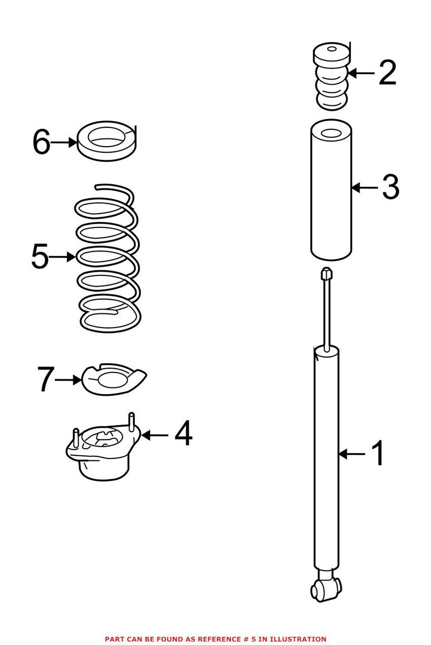 Mercedes Coil Spring - Rear 2043240604